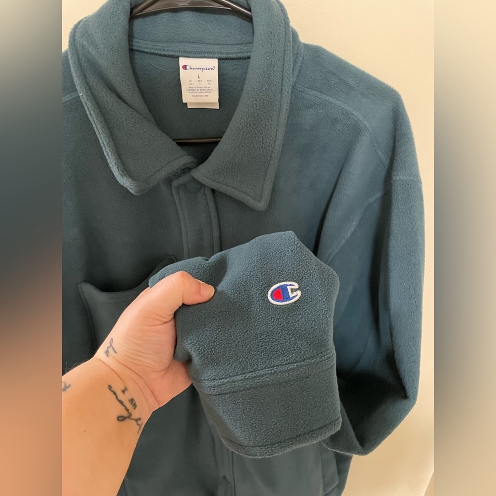 ✨Men’s Champion Explorer Fleece Shirt Jacket Size L - Picture 8 of 12